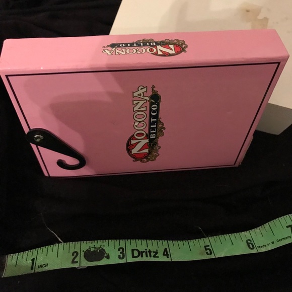 NOCONA Belt Co. Buckle in box Turquoise & Rhinestone NWT - Picture 2 of 13